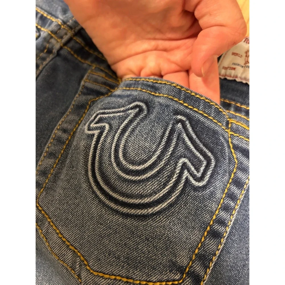 True Religion Boys‎ Geno Relaxed Slim Jeans Blue Medium Wash Size 14 Adjustable